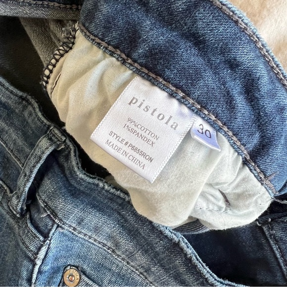 Pistola distressed jeans zipper hems 30 x 26” ankle - Picture 6 of 9